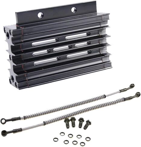 Oil Cooler Radiator Kit with Horizontal Engine Cover Adapter Plate – For Lifan 110cc 125cc 140cc 150cc 160cc Pit Dirt Bike, Off-Road Motorcycle, Thumpstar, Coolster, SSR in Kuwait