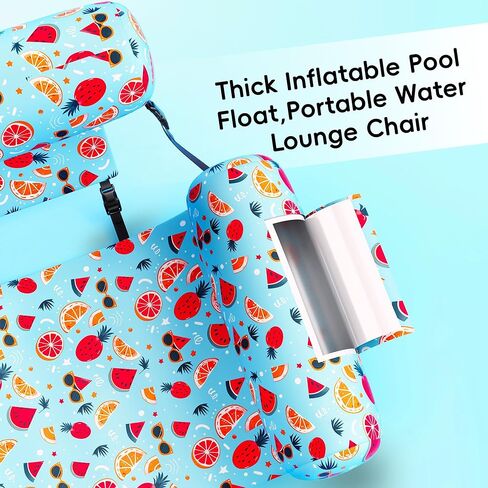 Inflatable Pool Floats for Adults ，2 Pack Floating Lounge Chair & Pool Noodle, Thickened Durable Design with Air Pump, Ideal for Summer Pool Parties, Beach & Lake Relaxation in Saudi Arabia