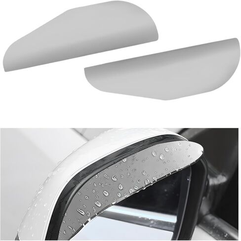 2 PCS Mirror Rain Visor Eyebrow, Waterproof PVC Car Exterior Rearview Mirror Rain Guard, Rainproof Side Mirrors Cover Sun Visor Protector for SUV Truck Sedan, Car Accessories (Black) in Kuwait