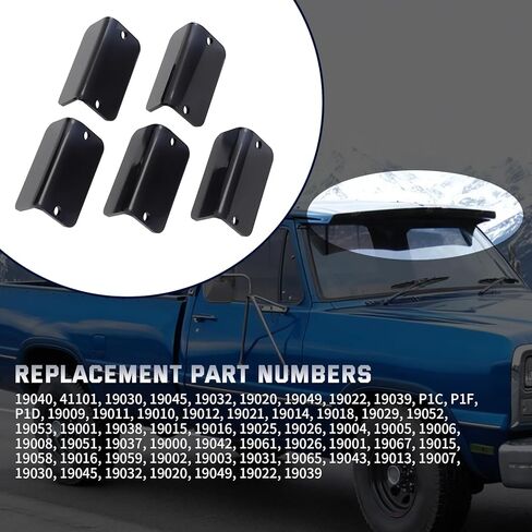 Motoparty 5X لسيارة Cab Moon Sun Visor استبدال عدسة الضوء عدسات الدخان غير متضمنة الضوء لسيارة Chevy شيفروليه GMC Ford Dodge Jeep in Kuwait