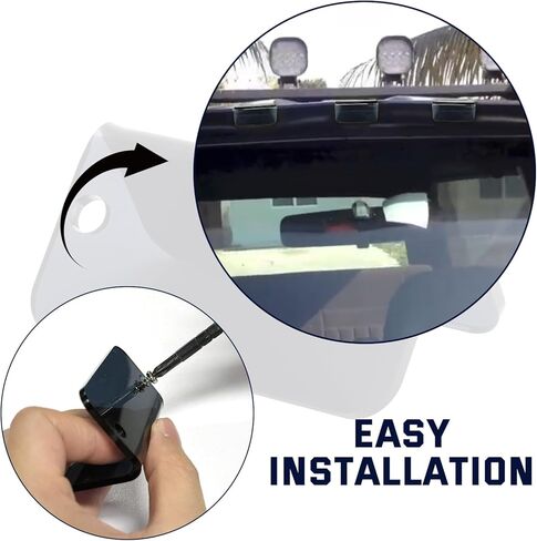 Motoparty 5X لسيارة Cab Moon Sun Visor استبدال عدسة الضوء عدسات الدخان غير متضمنة الضوء لسيارة Chevy شيفروليه GMC Ford Dodge Jeep in Kuwait