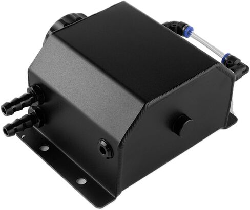 Coolant Overflow Tank - 1L Aluminum Coolant Reservoir & Expansion Tank, Universal Fit for Cars, Trucks, Racers (Black) in Saudi Arabia