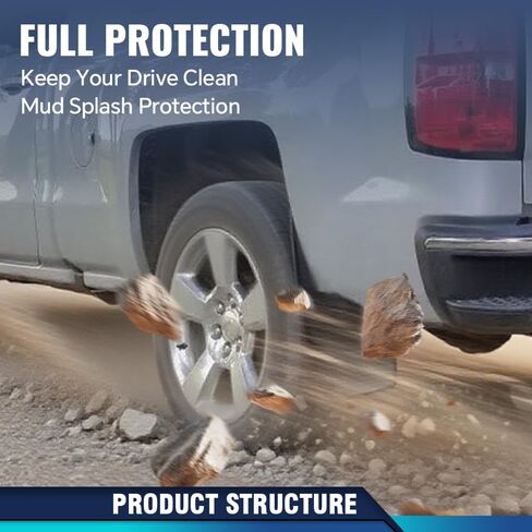 PIT66 Front Heavy Duty Molded Mud Flaps w/Screw 2Pcs Compatible with Toyota Tacoma 2005-2015 Splash Guards Mudguard Molded Mud Flaps in Kuwait