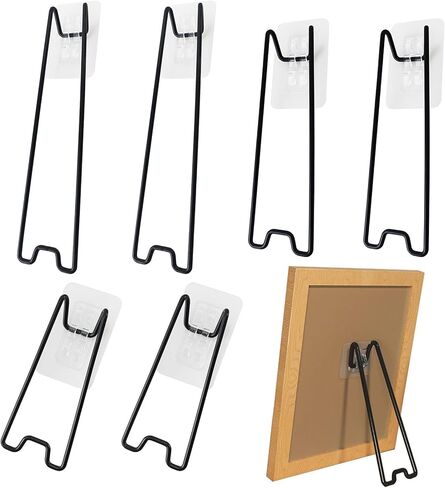 QAZXCDEW-Self Adhesive Picture Frame Stand, 3 Sizes Photo Frame Stand With Easel Back (2 Small, 2 Medium, 2 Large) For 5x7 To 11x14 Inch Frames-6 Pcs in Saudi Arabia