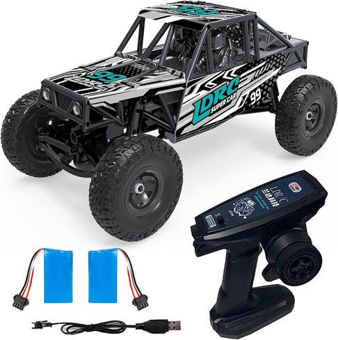 FLYCOLOR 1/18 Pipe Frame Climbing Car Remote Control 4WD Model Ld18499 Ready to Play Climbing Off Road Crawler Cars (Blue) in Saudi Arabia