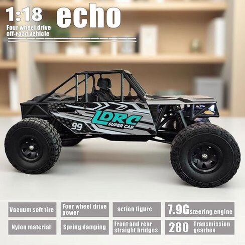 FLYCOLOR 1/18 Pipe Frame Climbing Car Remote Control 4WD Model Ld18499 Ready to Play Climbing Off Road Crawler Cars (Blue) in Saudi Arabia