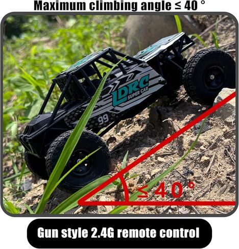 FLYCOLOR 1/18 Pipe Frame Climbing Car Remote Control 4WD Model Ld18499 Ready to Play Climbing Off Road Crawler Cars (Blue) in Saudi Arabia