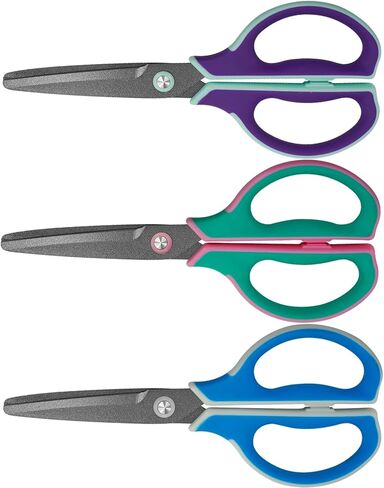 3 Pack 7" Titanium Non-Stick Coated Scissors，Professional Stainless Steel Comfort Grip, All Purpose,Suitable School,Homes and Craft Supplies. in Saudi Arabia