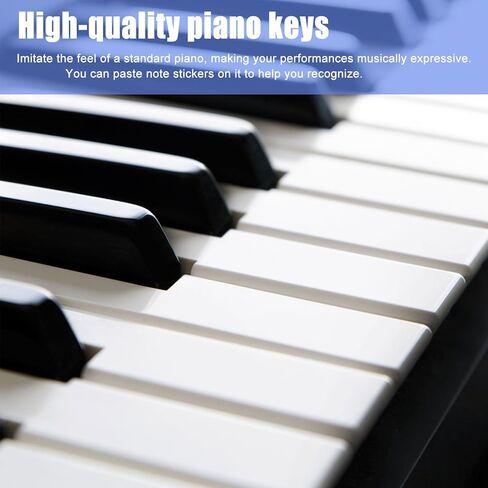 61 Key Keyboard Piano, Portable Electronic Keyboard Piano for Beginners with Speakers, Microphone, Sheet Music Stand, 100 Voices, 100 Rhythms, Digital Music Keyboard for Beginners in Saudi Arabia