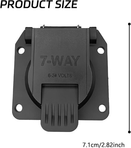 استبدال مقبس شفرة RV ذو 7 اتجاهات لسيارات Ford وChevy وGMC وDodge وSilverado USCAR إلى 7 دبابيس موصل أنثى من جانب السيارة ومحول قابس المقطورة وحزمة سحب المصنع ومقبس دائري 7 دبابيس مطلوب in Kuwait