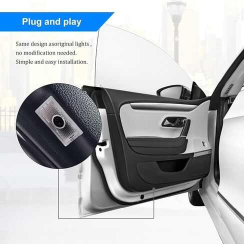Door Projector Lights,HD Welcome Light Logo Shadow Lamp,No Fade No Blur Plug,Play Courtesy Light For Dodge Charger Daytona Hellcat Accessories (Red 392) in Saudi Arabia