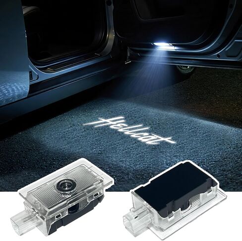 Door Projector Lights,HD Welcome Light Logo Shadow Lamp,No Fade No Blur Plug,Play Courtesy Light For Dodge Charger Daytona Hellcat Accessories (Red 392) in Saudi Arabia