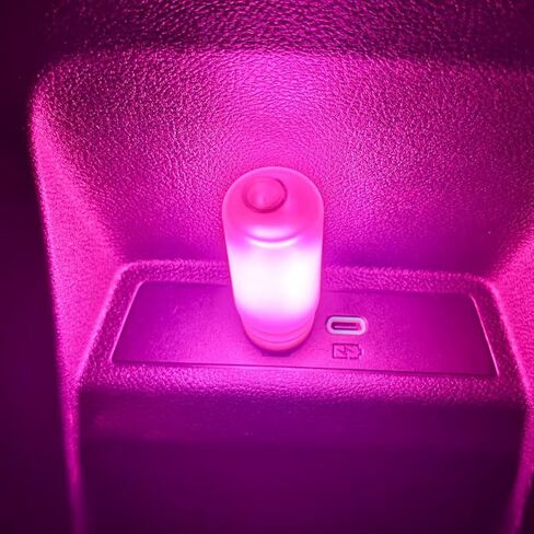 لمبة إضاءة ليلية USB للسيارة من YoRise، مصابيح داخلية للسيارة بزجاجة زجاجية قديمة قابلة للتعتيم تعمل باللمس، إضاءة محيطة محمولة، ضوء USB صغير لتزيين غرفة نوم السيارة والتخييم (أبيض) in Kuwait