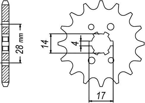 428 Motorcycle Drive Sprocket and Chain Kit compatible with Honda CRF125FB 2015-2024 in Saudi Arabia