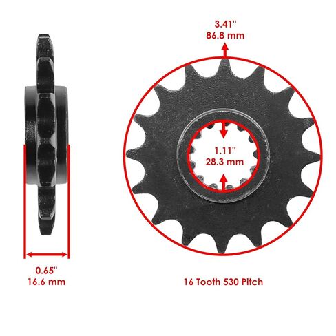 Replacement for Black Drive Chain and Sprocket Kit for Honda RVT1000R Rc51 2000-2006 Mod-C26C-58951 in Kuwait