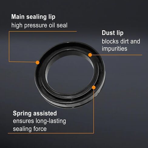 2Pcs Front Axle Oil Seal Fits for Kubota BX25 BX24D BX23S BX2380 BX2370 BX2360 BX2350D BX2230D BX1880 BX1830D BX1800D B7500D BX2670 BX2660D BX25DLB M5040HD M5040DT M5140HD Replace 6A320-56220 in Kuwait