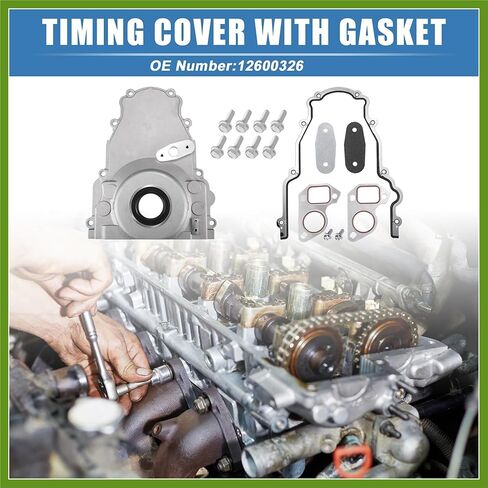 1 Set LS غطاء التوقيت الأمامي مع حشية لمحركات LS2 LS3 Gen 4 LSx 4.8L 5.3L 6.0L 6.2L رقم 12600326 مكونات السيارة in Kuwait