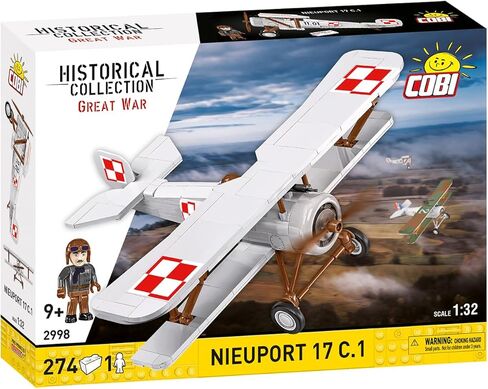مجموعة COBI التاريخية الحرب العظمى Nieuport 17 C.1 110 H.P. (بولندية) مجموعة بناء الطائرات، 274 قطعة in Kuwait