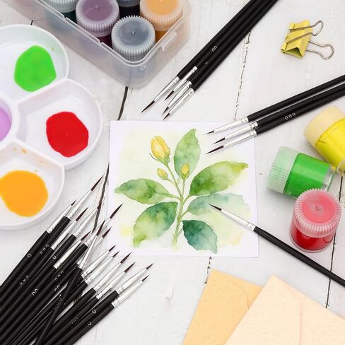 60 Pcs Tiny Detail Paint Brushes Set, Micro Small Paint Brush with 3 Sizes, Mini Miniature Thin Fine Tip Liner Paintbrushes for Nail Art Watercolor Crafts Oil Acrylic Painting Models Detailing Sculpt in Kuwait