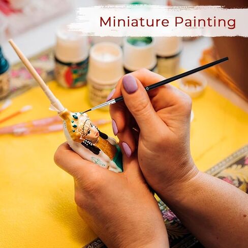 60 Pcs Tiny Detail Paint Brushes Set, Micro Small Paint Brush with 3 Sizes, Mini Miniature Thin Fine Tip Liner Paintbrushes for Nail Art Watercolor Crafts Oil Acrylic Painting Models Detailing Sculpt in Kuwait