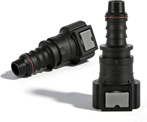 2 PCS Fuel Line Quick Connector, 3/8 SAE to 5/16 ID Straight Nylon Quick Release Hose Fittings with Seal Ring, Leakproof Push-On Barb Fuel Line Adapter for Most Vehicles (Straight) in Kuwait