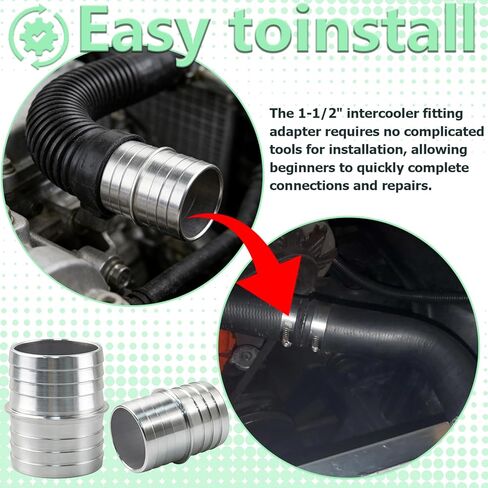 2 pcs 1-1/2 Inch Hose Barb Splice Coupler used to couple or repair your radiator hose, brake booster hose, vacuum line,Fit Radiator Coolant Intercooler Heat Exchanger Fluid Designed. in Saudi Arabia