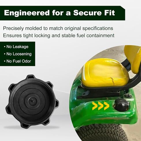 Fuel Tank Cap AM122880 AM137724 AM123507 125-183 Compatible with JDe-ere Lawn Tractors & Mowers (X300, Z225-Z465, LT150, 325, 335, 345, Ztrak) in Kuwait