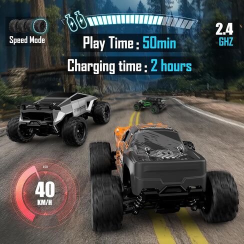 kolegend 2-in-1 RC Cyber Monster Truck & Drift Car for Adults 1/18 Scale 4WD 40KM/H All-Terrain Fast RC Car with 2.4Ghz Radio, 2 Batteries & 2 PVC Shells RTR in Saudi Arabia