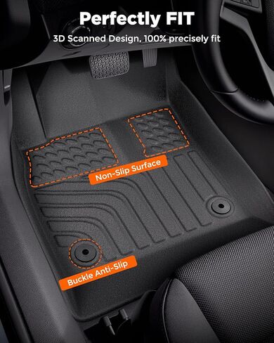 DrCarNow® Floor Mats & Cargo Liner for Chevy Cruze 2011-2015 & Limited 2016, Custom Fit for Chevrolet Cruze Accessories 2011 2012 2013 2014 2015, All Weather Rubber Liners, Waterproof Trunk Mat 4PCS in Kuwait