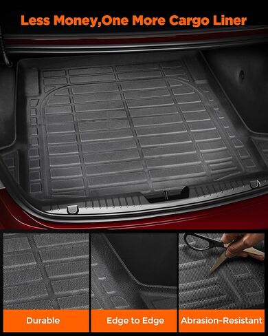 DrCarNow® Floor Mats & Cargo Liner for Chevy Cruze 2011-2015 & Limited 2016, Custom Fit for Chevrolet Cruze Accessories 2011 2012 2013 2014 2015, All Weather Rubber Liners, Waterproof Trunk Mat 4PCS in Kuwait