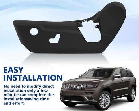 غطاء مسار مقعد السائق باللون الأسود يناسب 2011-2020 Jeep Grand Cherokee و2011-2020 Dodge Durango الجانب الأيسر للسائق، 1XN97DX9AA in Kuwait