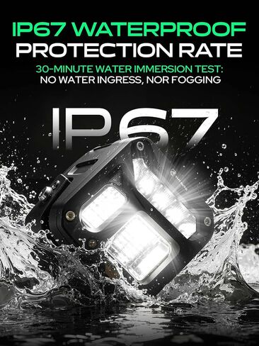 YHTAUTO 3 Inch LED Light Bars w/Wiring Harness & Light Cover, 20W 2400LM, 5700K, Spot10° Beam Off Road Camper Pod Light for Truck SUV ATV UTV Golf Cart Tractor 4x4 Van Boat IP67 Waterproof Lamp in Kuwait