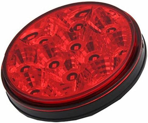 4 Inch Round Red LED Trailer Lights, DOT Certified Sealed Stop Turn Tail Light Kit with Grommet, Pack of 2 in Saudi Arabia