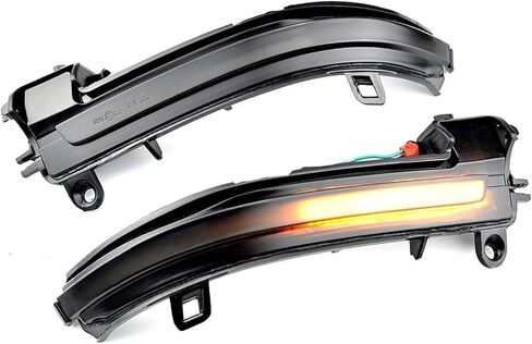 AJHLJ® Dynamic Led Side Mirror Sequential Turn Signal Light Indicator For BMW 1 2 3 4 Series F20 F30 F31 F21 F22 F23 F32 F33 F34 X1 E84 F36 F87 M2 (yellow-light(black lens)) in Saudi Arabia