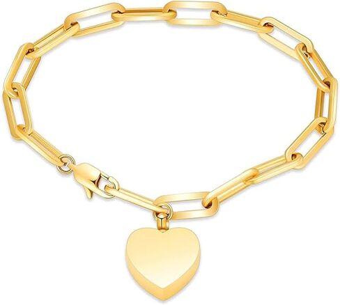 VCCWYQK Cremation Urn Bracelet Keepsake Jewelry, Stainless Steel Heart Memorial Urn Bracelet Bangle Cremation Keepsake Jewelry for Ashes in Saudi Arabia