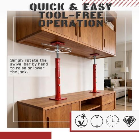 4 Pack Screw Jacks,19"-36" Adjustable Jack Post, 17636LBS Max Capacity Each Jack Rod.Widely Used for Floors, Beams, Stairs and Ceilings,Walls, and Aasement Beams. in Saudi Arabia