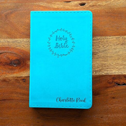 SacredBound Personalized NIV Thinline Bible – Teal LeatherSoft | Engraved Name, Slim & Lightweight, Easy to Carry, Comfort Print Christian Gift (Name Only) in Kuwait