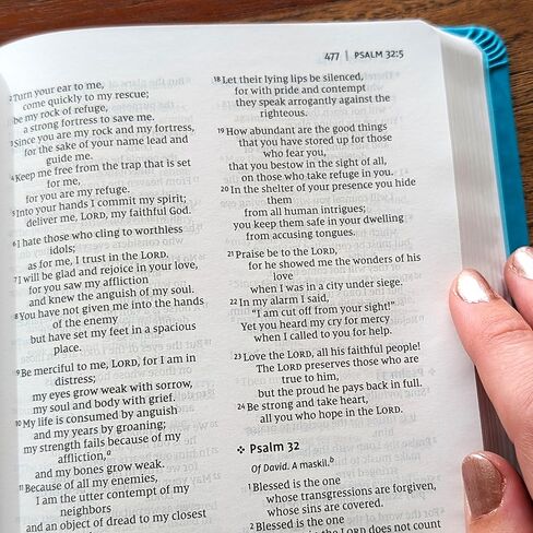 SacredBound Personalized NIV Thinline Bible – Teal LeatherSoft | Engraved Name, Slim & Lightweight, Easy to Carry, Comfort Print Christian Gift (Name Only) in Kuwait