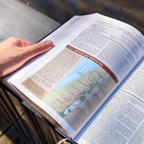 الكتاب المقدس لدراسة NIV المخصص من SacredBound - طبعة منقحة بالكامل، اسم محفور جلد أسود مربوط | أكثر من 21,000 مذكرة دراسية، بالألوان الكاملة، بحروف حمراء، طباعة مريحة (الاسم فقط) in Kuwait