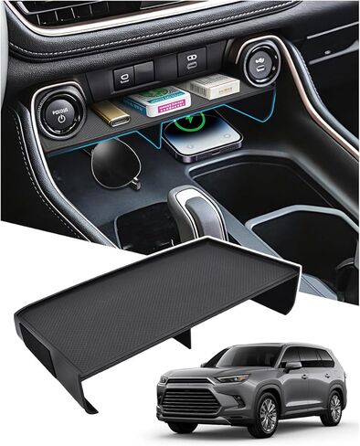 Center Console Organizer for Toyota Grand Highlander Accessories 2026 2025 2024 2023, Middle Storage Insert Tray for Cell Phone & Sunglasses & Vehicle Key in Saudi Arabia