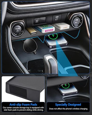 Center Console Organizer for Toyota Grand Highlander Accessories 2026 2025 2024 2023, Middle Storage Insert Tray for Cell Phone & Sunglasses & Vehicle Key in Saudi Arabia