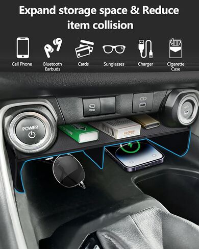 Center Console Organizer for Toyota Grand Highlander Accessories 2026 2025 2024 2023, Middle Storage Insert Tray for Cell Phone & Sunglasses & Vehicle Key in Saudi Arabia