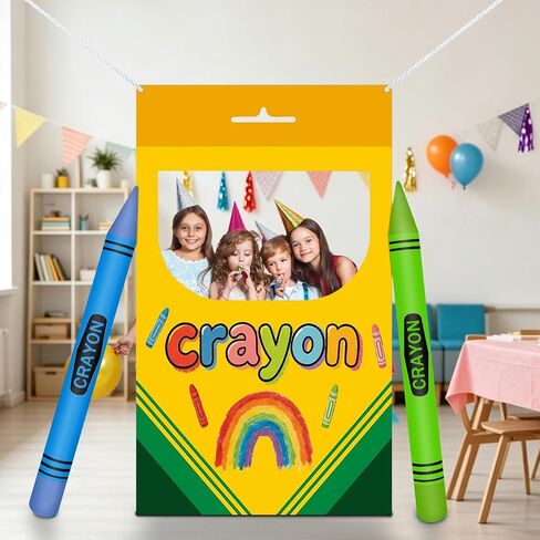 Back to School Photo Booth Props Set - Crayon Box Frame, Giant Crayon Balloons, First Day of School Classroom Decorations and Party Supplies (Crayon-banner) in Saudi Arabia