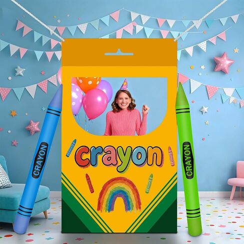 Back to School Photo Booth Props Set - Crayon Box Frame, Giant Crayon Balloons, First Day of School Classroom Decorations and Party Supplies (Crayon-banner) in Saudi Arabia