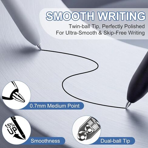 Fenmay 8 Pcs Gel Pens - 0.7mm Fine Point Quick-Dry Black Ink, Smooth Writing Pens for Journaling, Note Taking, Office & School Supplies in Saudi Arabia
