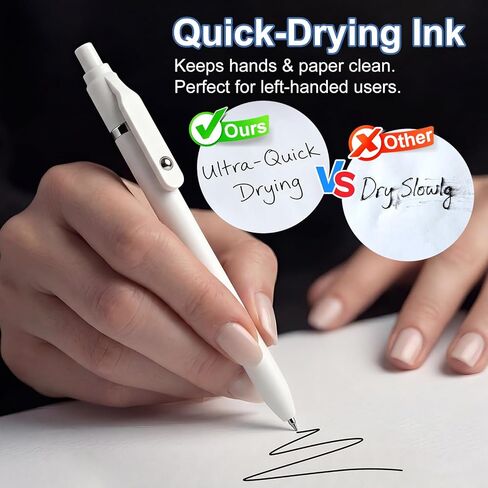 Fenmay 8 Pcs Gel Pens - 0.7mm Fine Point Quick-Dry Black Ink, Smooth Writing Pens for Journaling, Note Taking, Office & School Supplies in Saudi Arabia