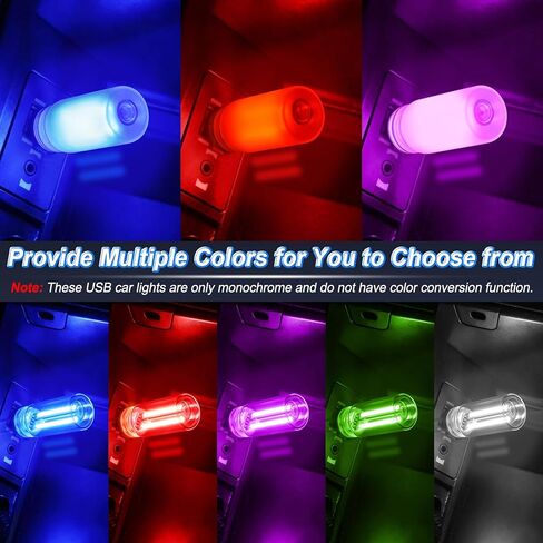 iFunyLED Car Interior USB LED Night Light, Portable Touch dimmable Car Ambient Lighting Kit, Retro Mini Transparent Glass Bottle Lamp Decorations for Vehicle Camping Bedroom Hallway, Pack of 2(Purple) in Saudi Arabia