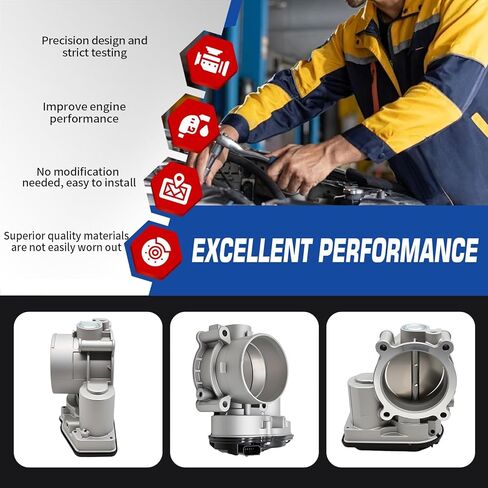 BL3Z-9E926-B Electrical Throttle Body Assembly with Sensor Compatible with Navigator Expedition F Series 150 Transit-150 Transit-250 Transit-350 3.5L 2011-2020 Replace 977-593 67-6022 in Kuwait