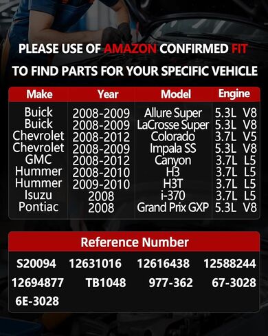 OKLPF Throttle Body TB1048 S20094 Compatible with 2008-2009 Buick Allure LaCrosse Super,2008-2012 GMC Canyon Chevy Colorado Impala SS,2008-2010 Hummer H3 H3T,2008 Isuzu i-370 Pontiac Grand Prix GXP in Kuwait