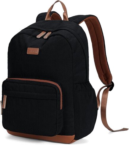 ECOHUB Aesthetic Sage Green Backpack, Corduroy Laptop Bag for Women fits 15.6 Inch Computer, Vintage Travel Backpack with 30oz Tumbler Holder, College School Bag Carry On, Sage Green in Saudi Arabia